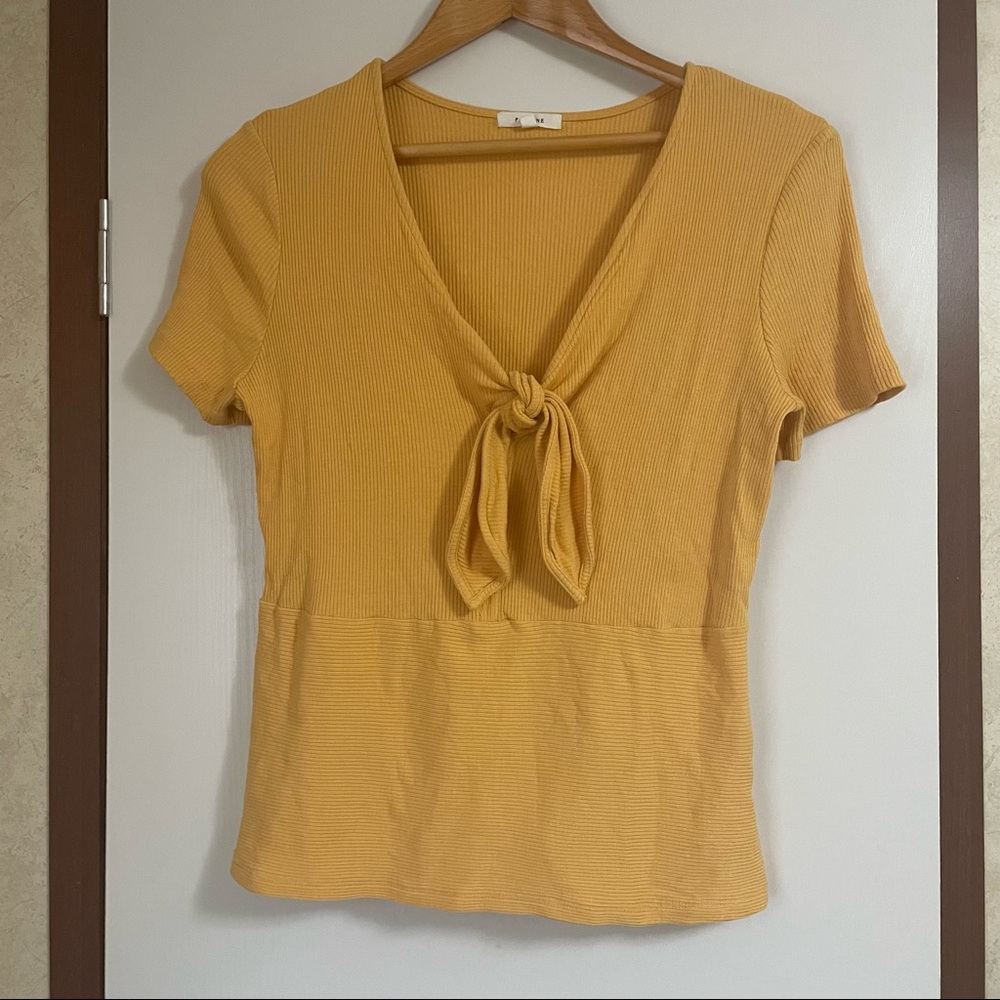 Pleione yellow knit top